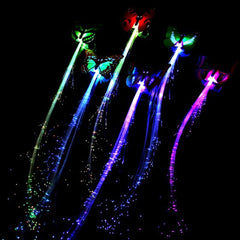 Colorful Gradient Butterfly LED Braids Flash