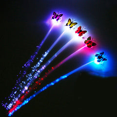 Colorful Gradient Butterfly LED Braids Flash