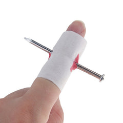 Nail Penetrating Thru Bloody Finger